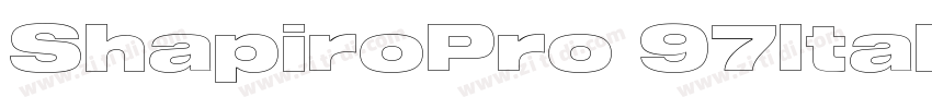 ShapiroPro 97Italic字体转换